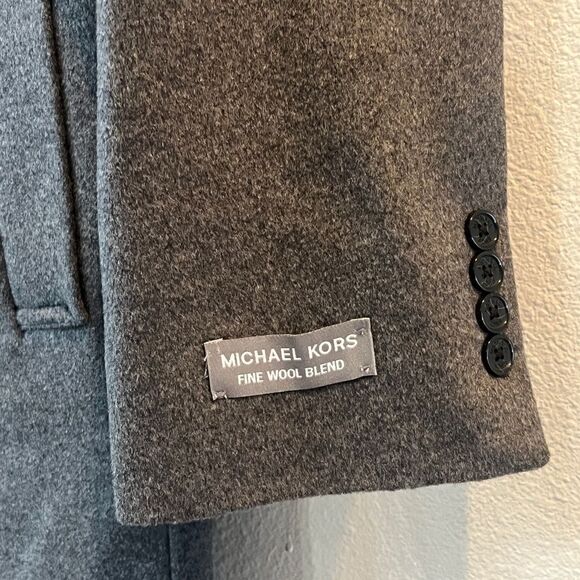Michael Kors Wool Cashmere Blend Overcoat Walker Coat 36R Gray - Picture 7 of 14